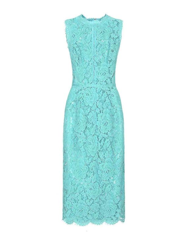 Dolce & Gabbana Robe Au Genou - Bleu Clair