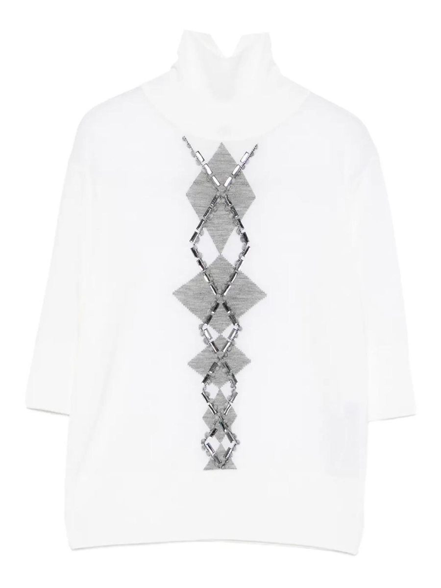Ermanno Scervino Pull Col Rond - Blanc