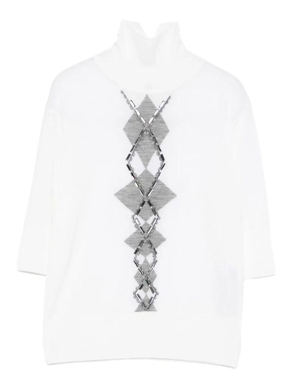 Ermanno Scervino Pull Col Rond - Blanc