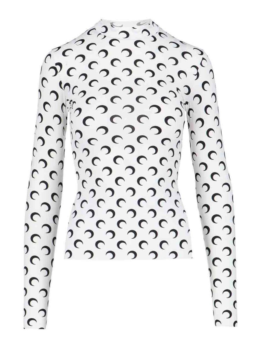 Marine Serre Top - Blanc