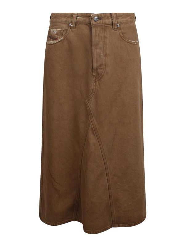 Diesel Jupe Midi - Marron