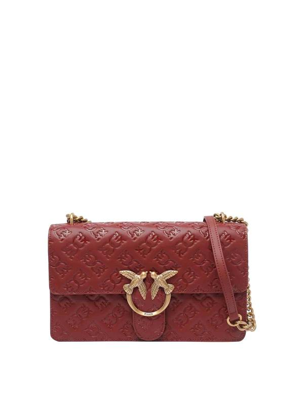 Pinko Sac Bandoulière - Rouge Bru