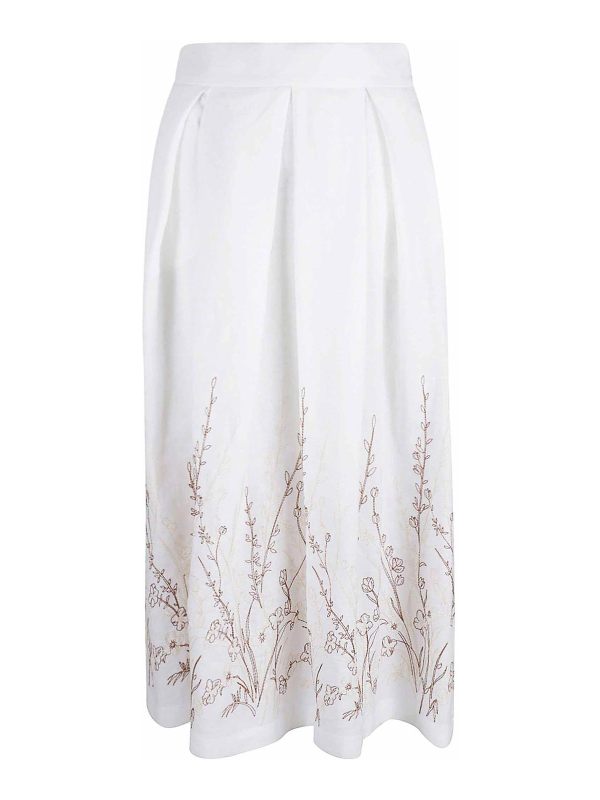 Eleventy Jupe Midi - Blanc