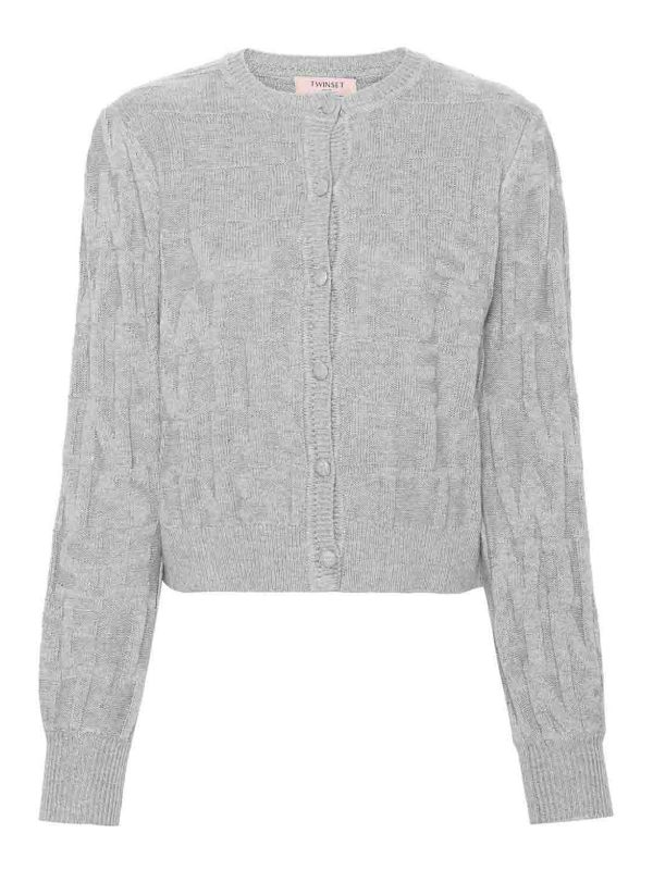 Twinset Pull Col Rond - Gris