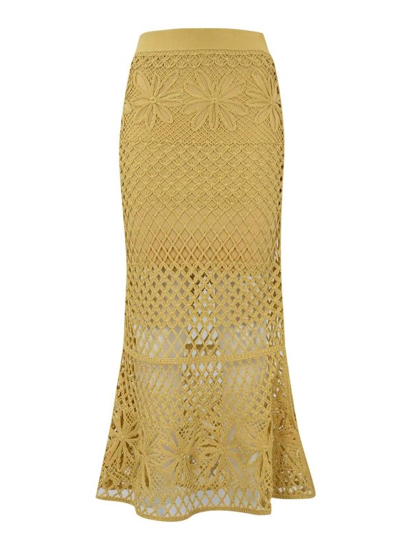 Pinko Jupe Midi - Jaune