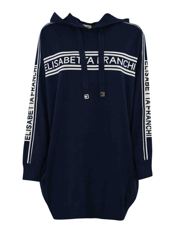 Elisabetta Franchi Robe Au Genou - Bleu