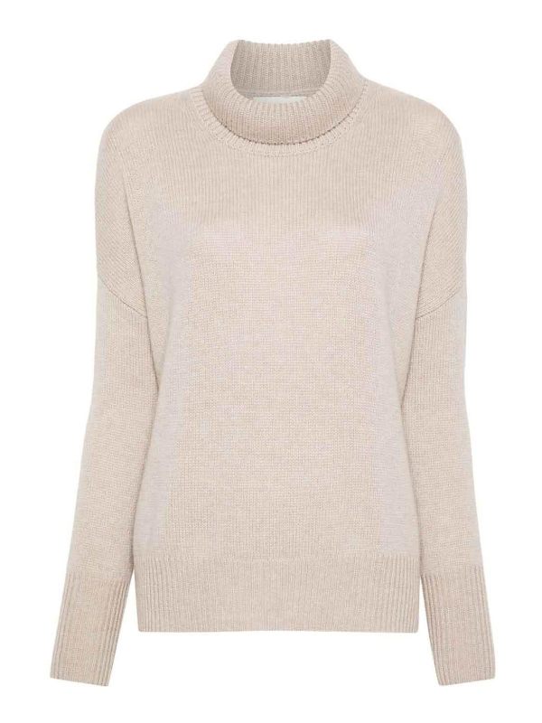 Lisa Yang Pull Col Roulé - Beige