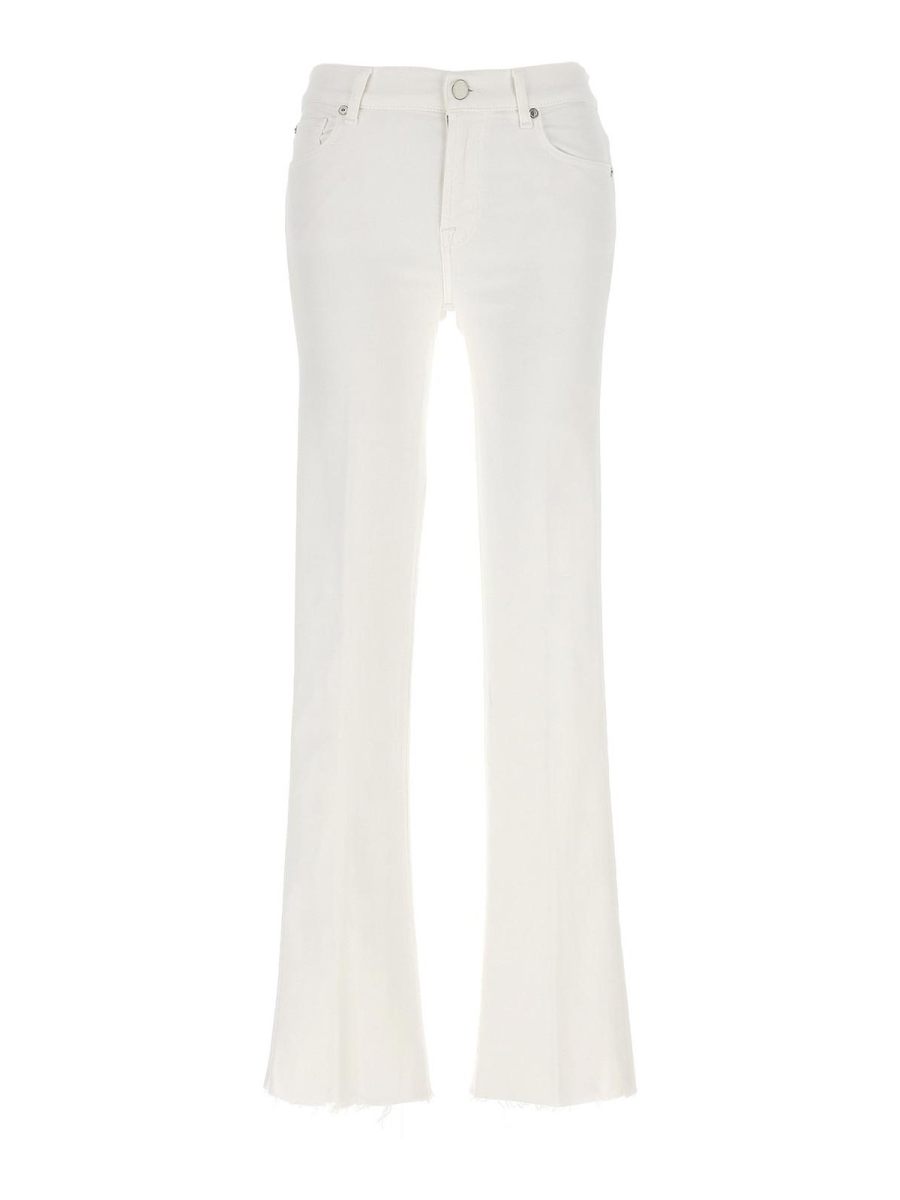 7 For All Mankind Jean Évasé - Blanc
