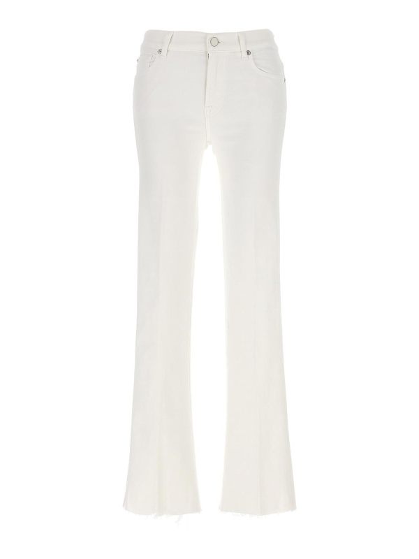 7 For All Mankind Jean Évasé - Blanc