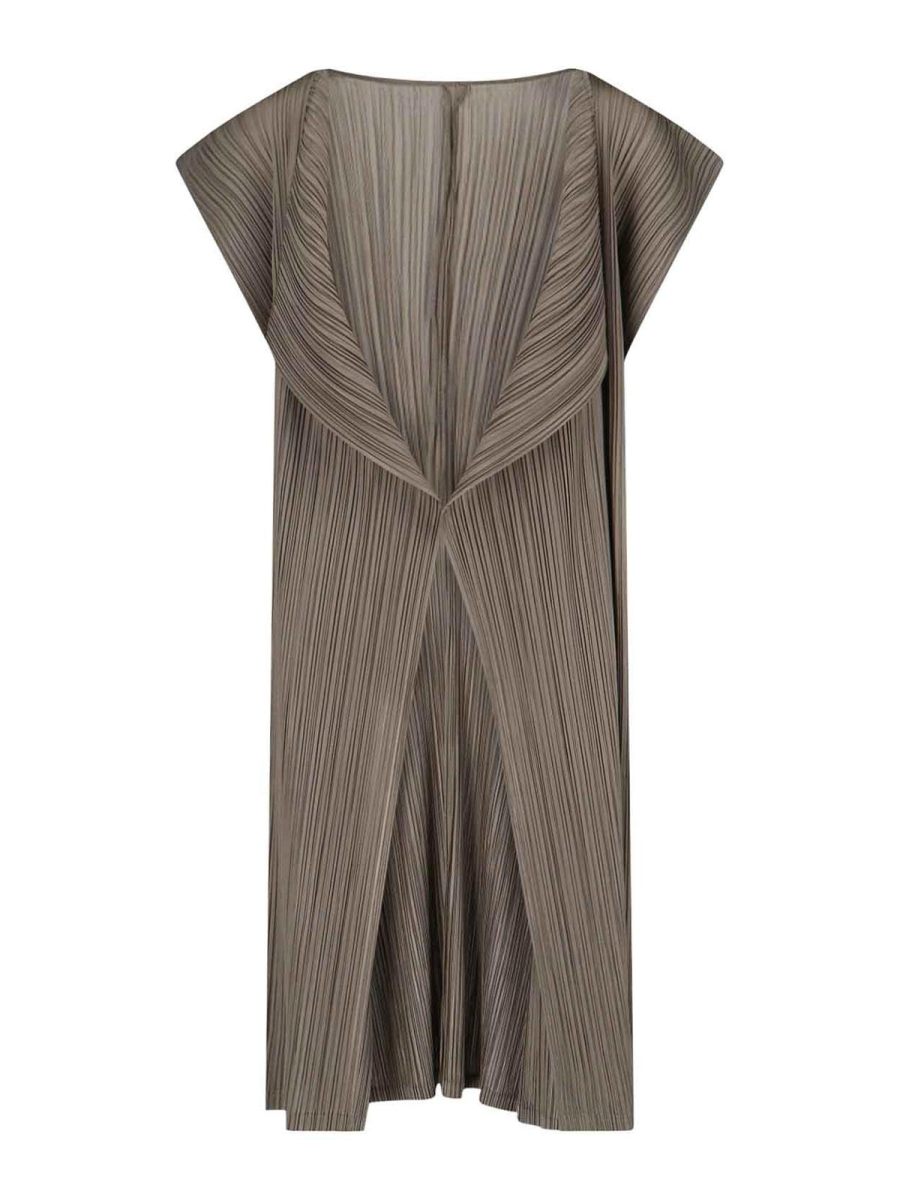 Pleats Please Issey Miyake Robe Au Genou - Vert