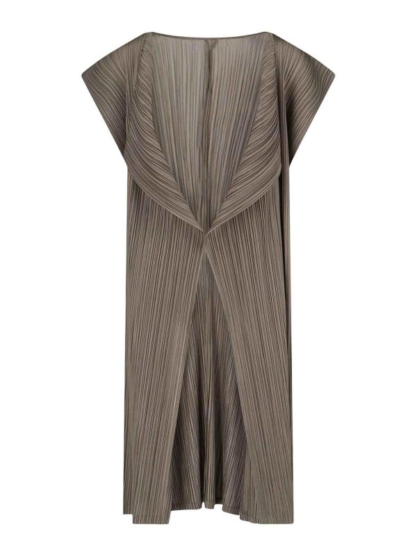 Pleats Please Issey Miyake Robe Au Genou - Vert