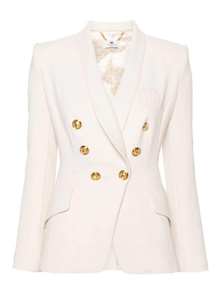Elisabetta Franchi Veste Casual - Crème
