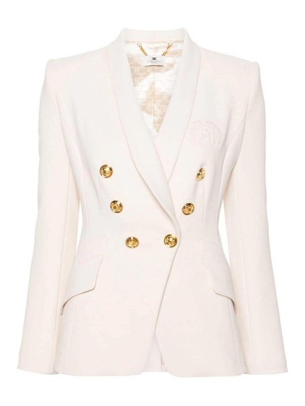 Elisabetta Franchi Veste Casual - Crème