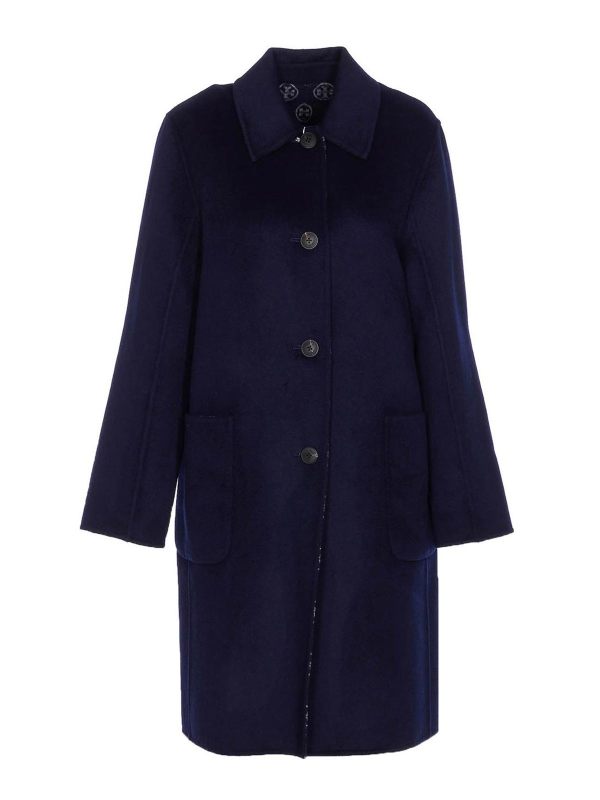 Tory Burch Manteau Court - Bleu
