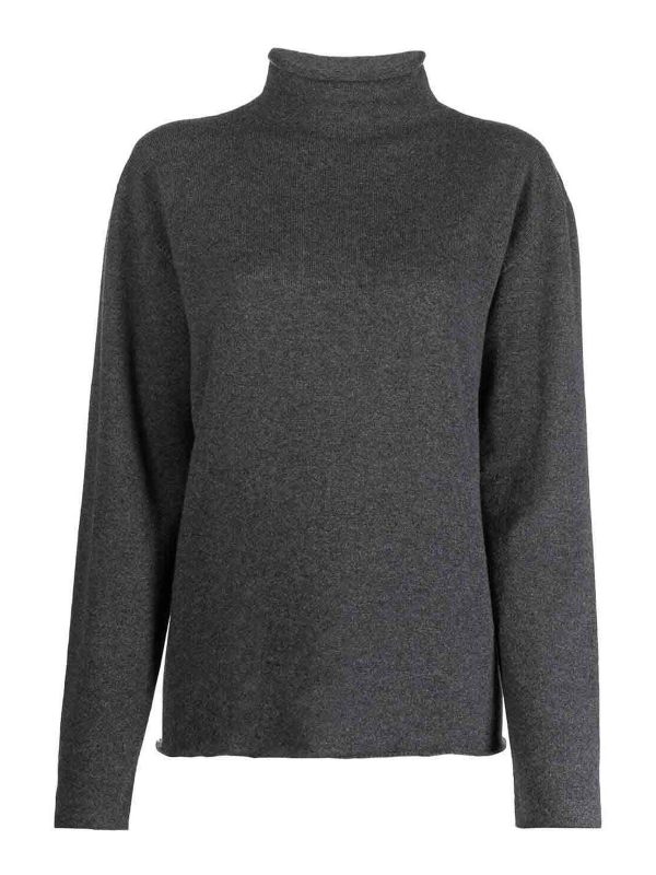 Jil Sander Pull Col Roulé - Noir