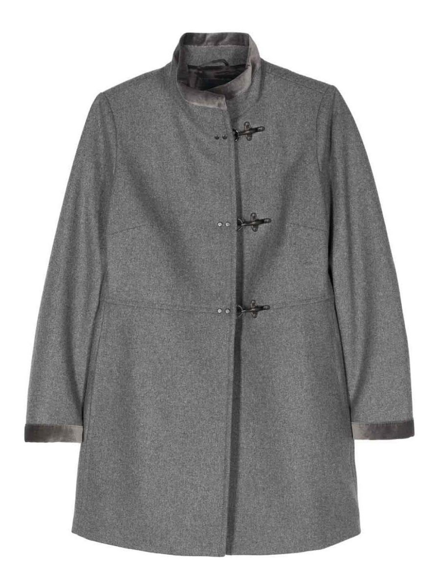 Fay Manteau Au Genou - Gris