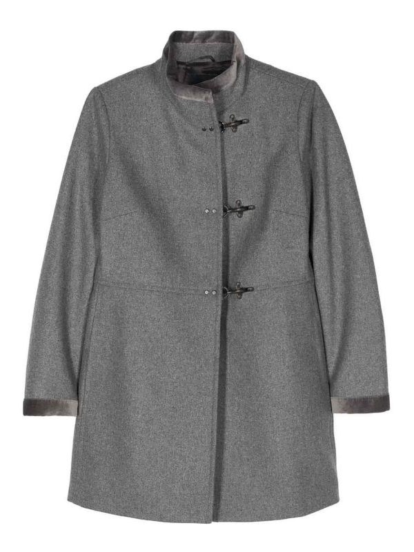 Fay Manteau Au Genou - Gris