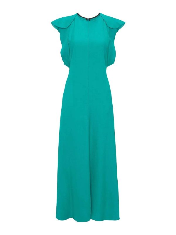 Victoria Beckham Robe Au Genou - Vert