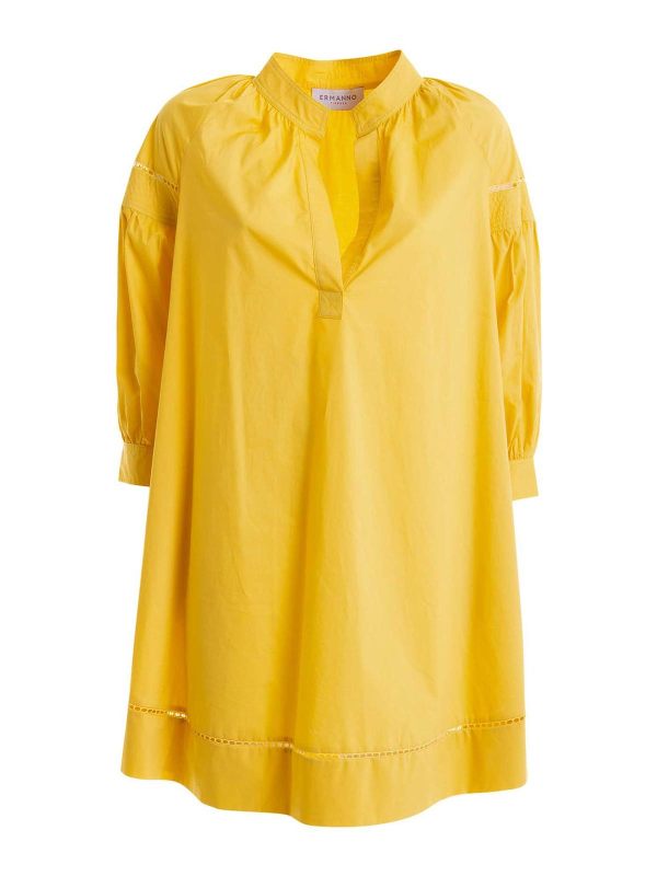 Ermanno Scervino Robe Au Genou - Jaune