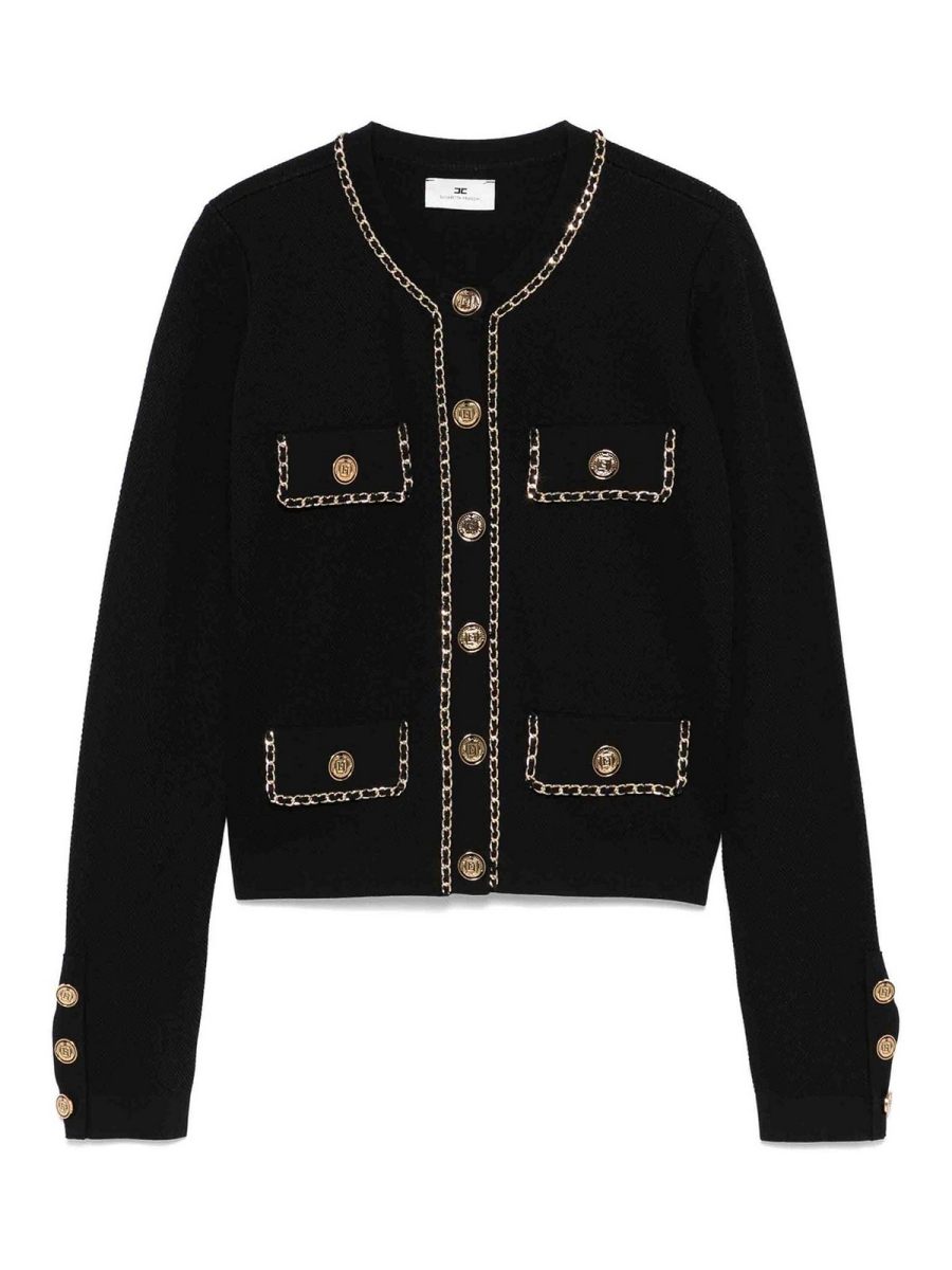 Elisabetta Franchi Pull Col Bateau - Noir