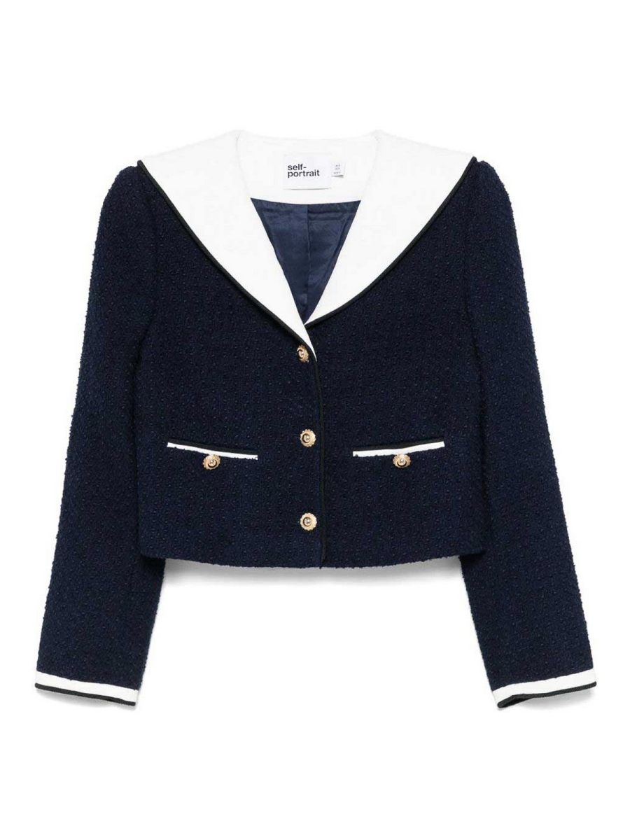 Self Portrait Veste Casual - Bleu