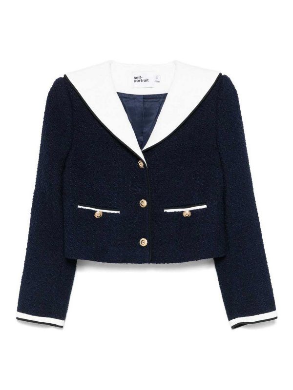 Self Portrait Veste Casual - Bleu