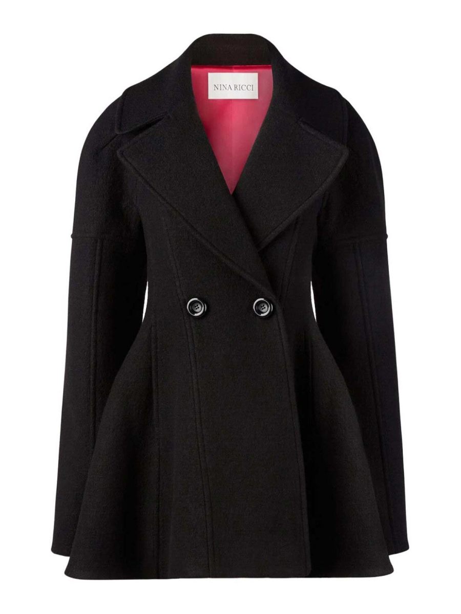 Nina Ricci Manteau Court - Noir