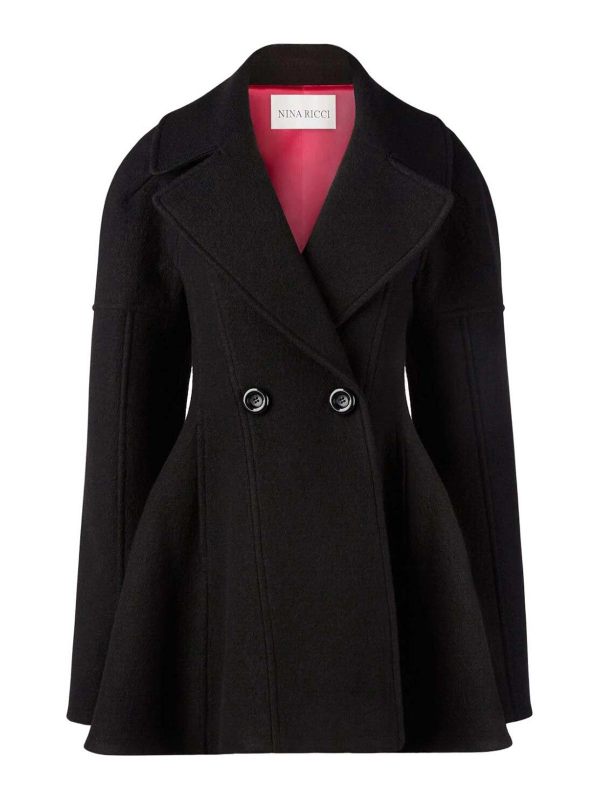 Nina Ricci Manteau Court - Noir