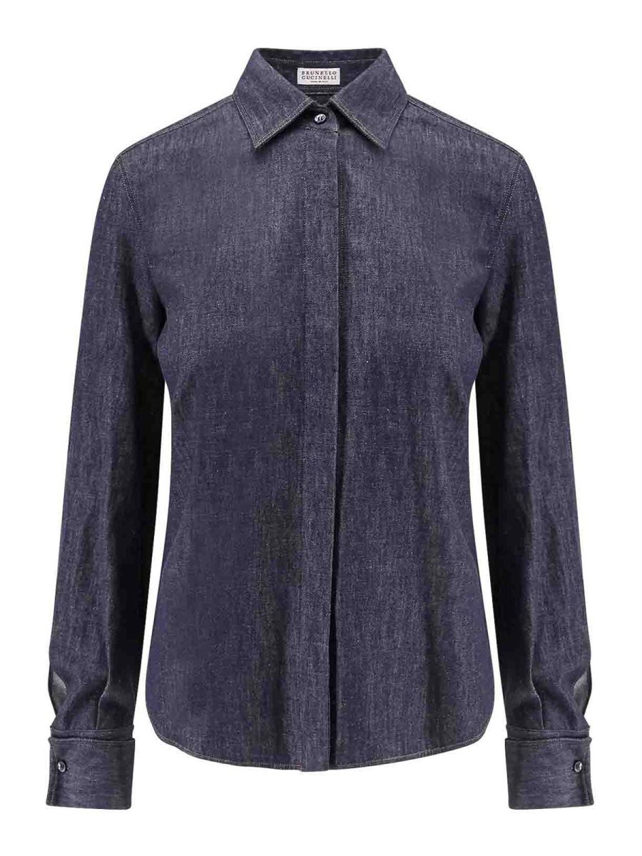 Brunello Cucinelli Chemise - Bleu