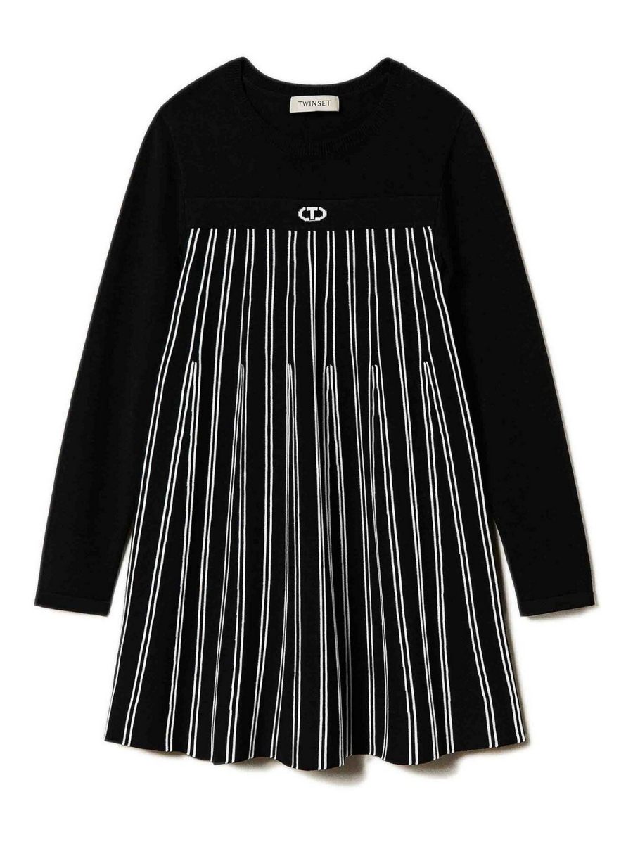 Twinset Robe Au Genou - Noir