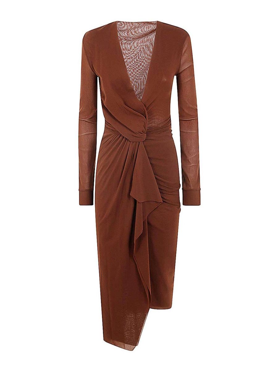 Philosophy di Lorenzo Serafini Maxi Robe - Marron