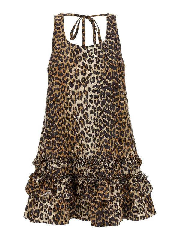 Ganni Robe Courte - Marron