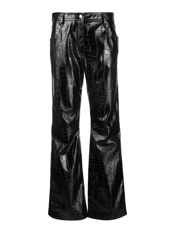 M. S.G. M. Pantalons En Cuir - Noir