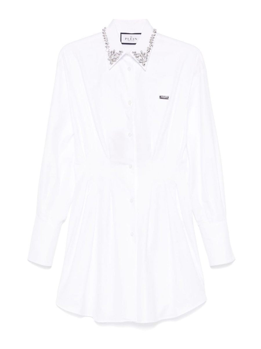 Philipp Plein Robe Courte - Blanc