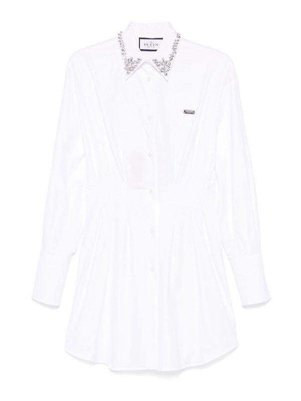 Philipp Plein Robe Courte - Blanc