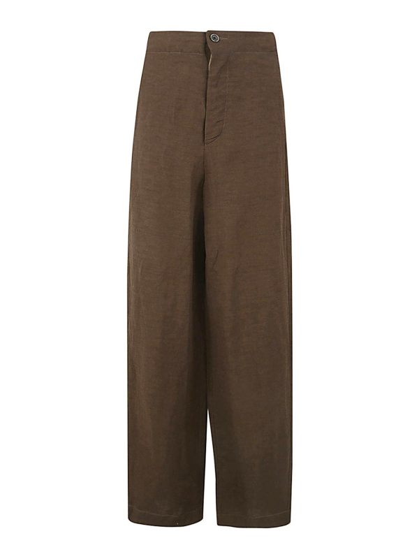 Uma Wang Pantalons Décontractés - Marron