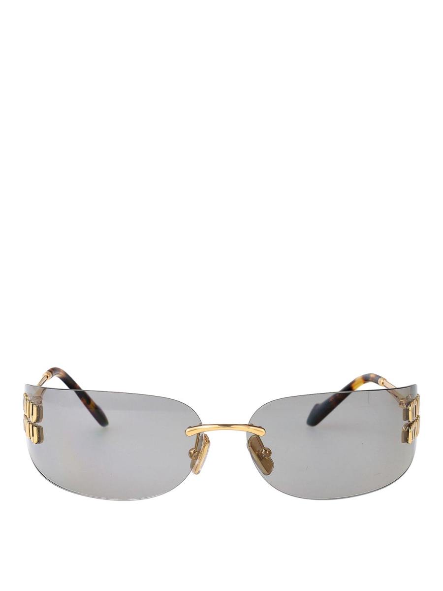 Miu Miu Lunettes De Soleil - Or