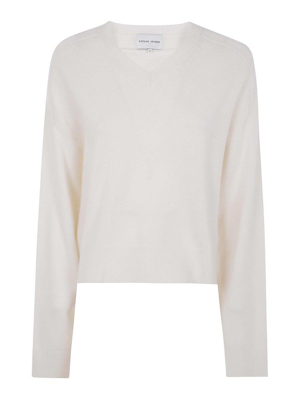 Loulou Studio Pull Col Rond - Blanc