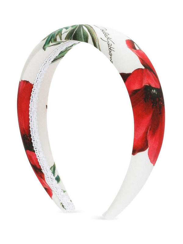 Dolce & Gabbana Bandeau à imprimé coquelicot