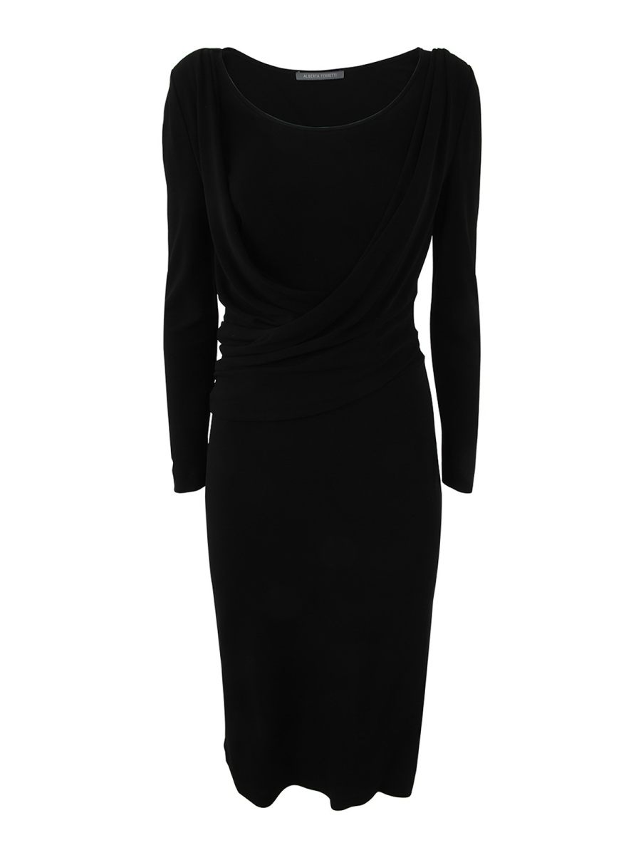 Alberta Ferretti Robe Au Genou - Noir