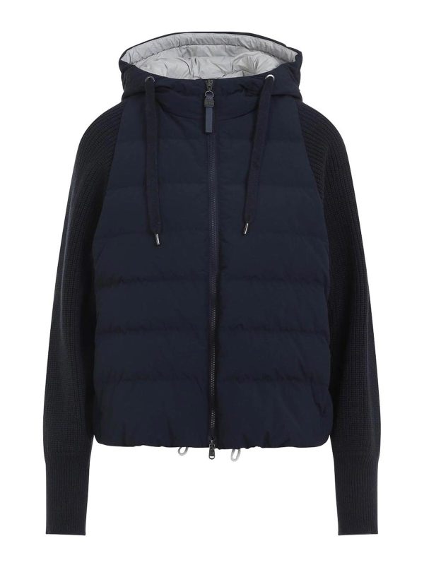 Brunello Cucinelli Blouson Rembourré - Bleu