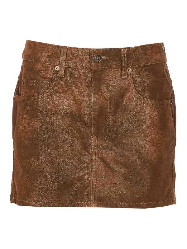 Isabel Marant Etoile Mini Jupe - Marron