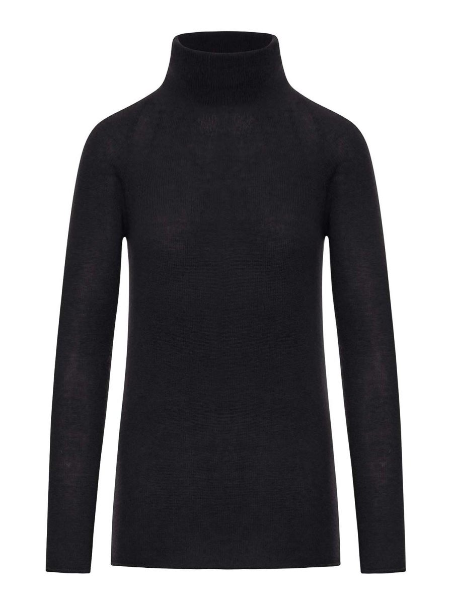 Roberto Collina Pull Col Rond - Noir