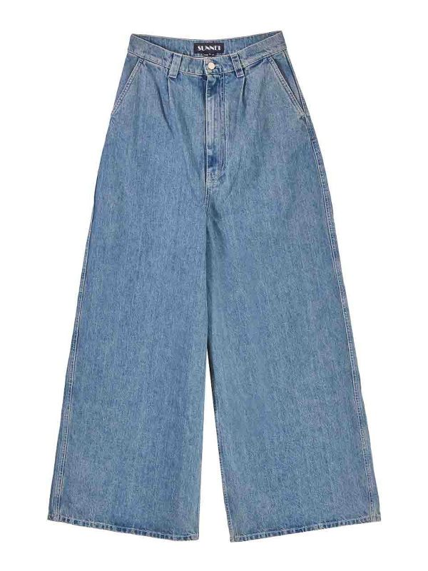Sunnei Pantalons Décontractés - Bleu