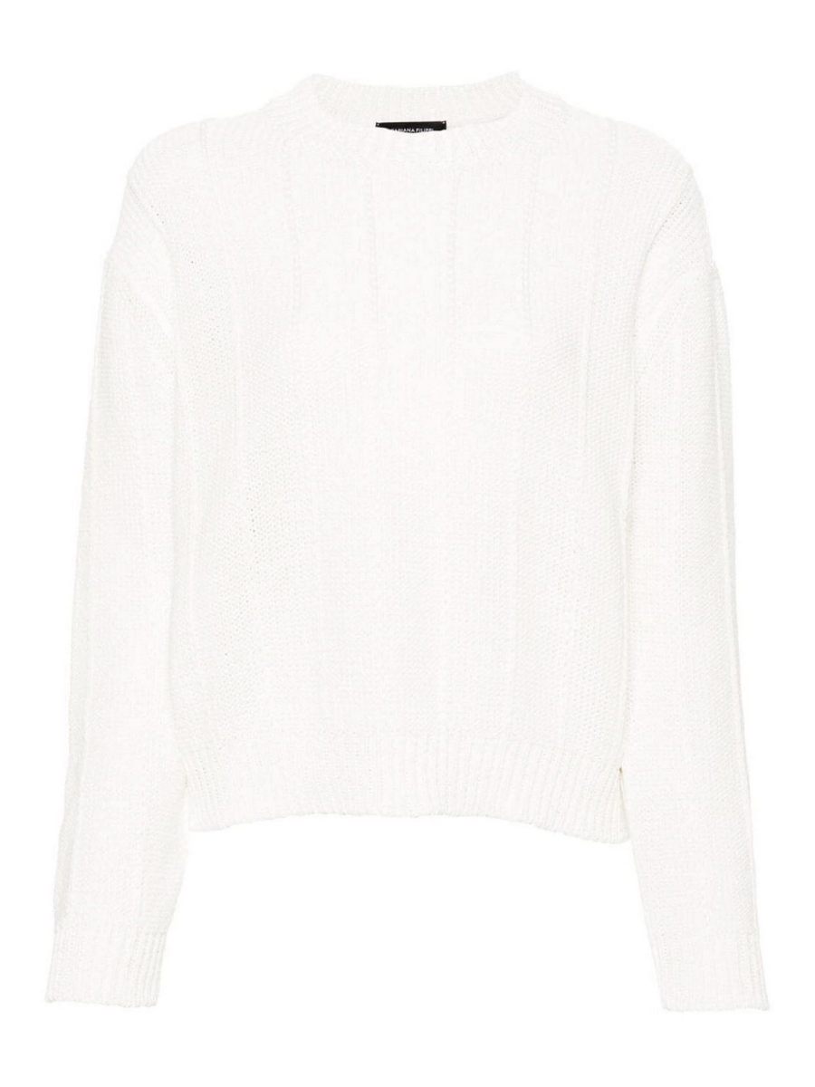 Fabiana Filippi Pull Col Rond - Blanc