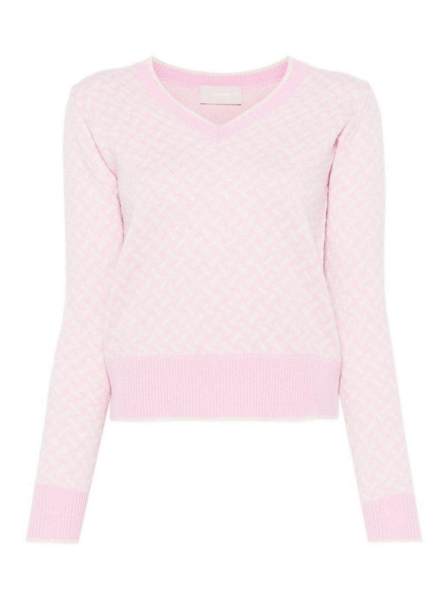 Drumohr Pull À Col V - Rose