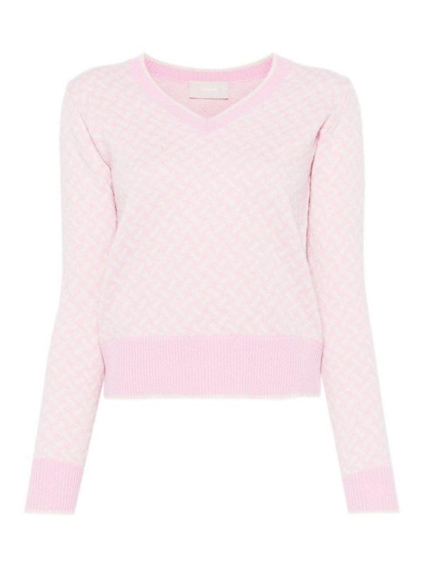 Drumohr Pull À Col V - Rose