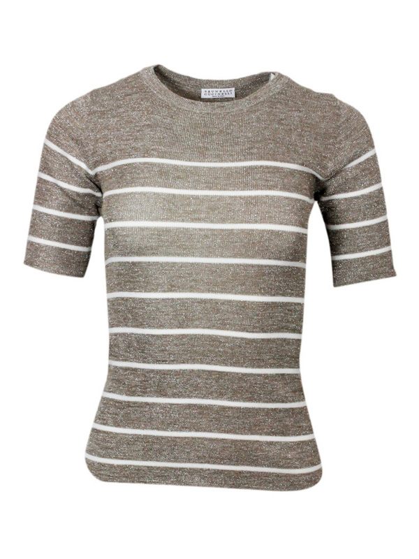 Brunello Cucinelli Pull Col Rond - Beige