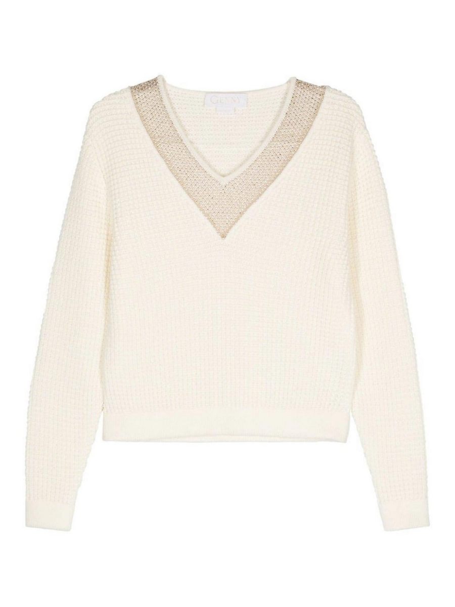 Genny Pull Col Rond - Blanc