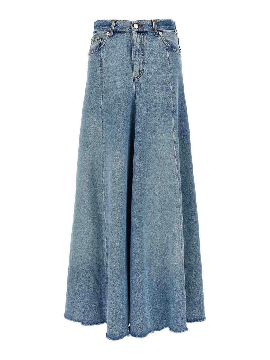 Haikure Jupe Midi - Bleu Clair